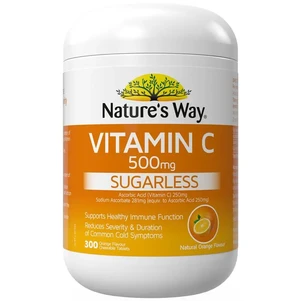 (PRE ORDER) Nature's Way Sugarless Vitamin C 500mg 300 Chewable Tablets shelf life 2yrs